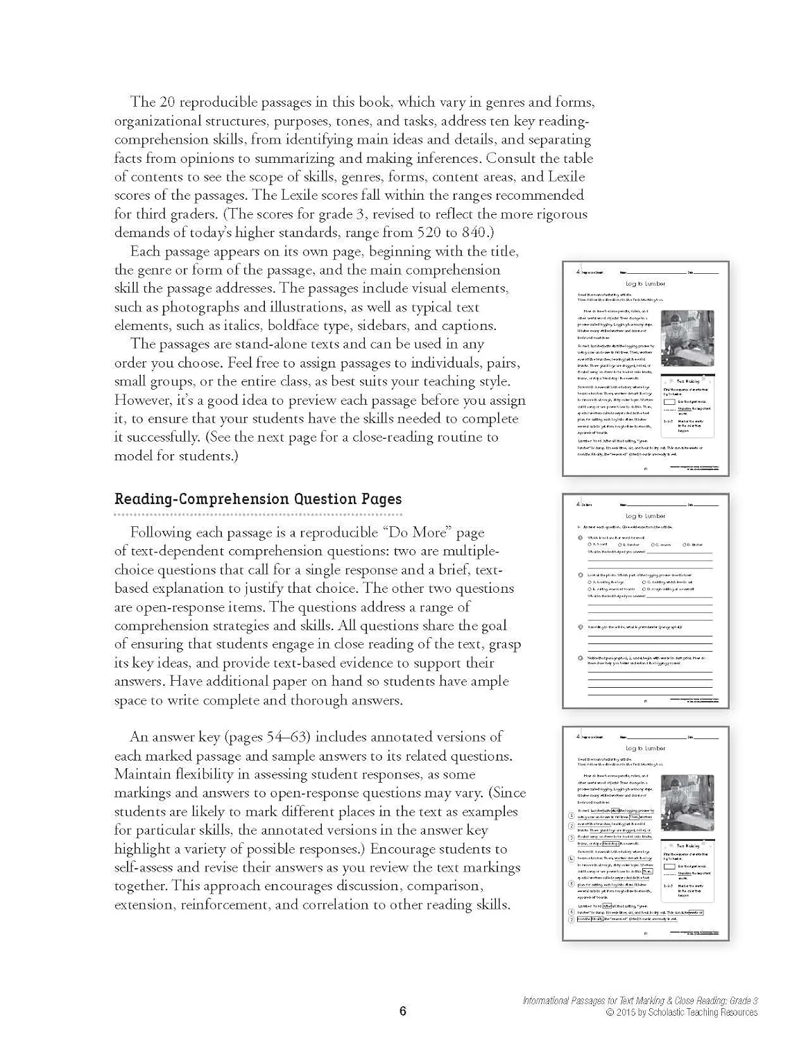 Informational Passages for Text Marking & Close Reading: Grade 3: 20 Reproducible Passages With Text-Marking Activities That
