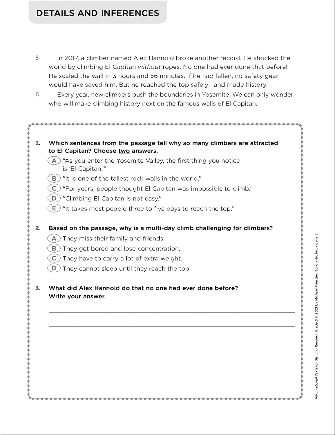 Scholastic Informational Texts for Striving Readers: Grade 5 (Indian Head)