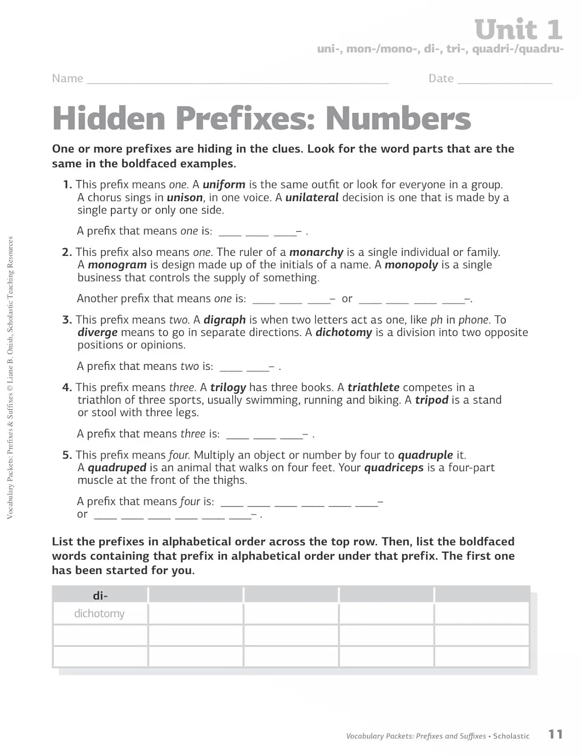 Vocabulary Packets: Prefixes & Suffixes: Ready-to-Go Learning Packets That Teach 50 Key Prefixes and Suffixes and Help