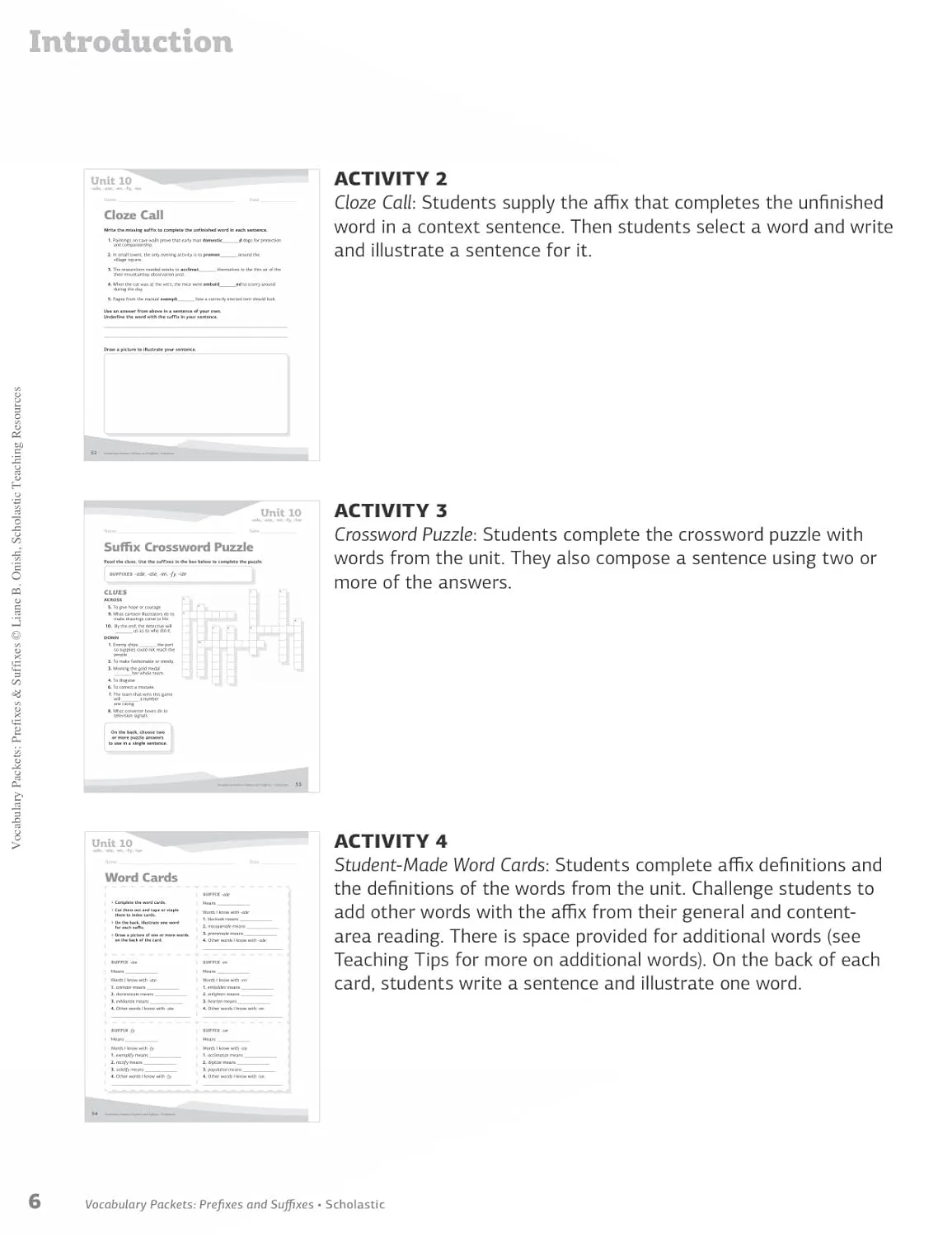 Vocabulary Packets: Prefixes & Suffixes: Ready-to-Go Learning Packets That Teach 50 Key Prefixes and Suffixes and Help