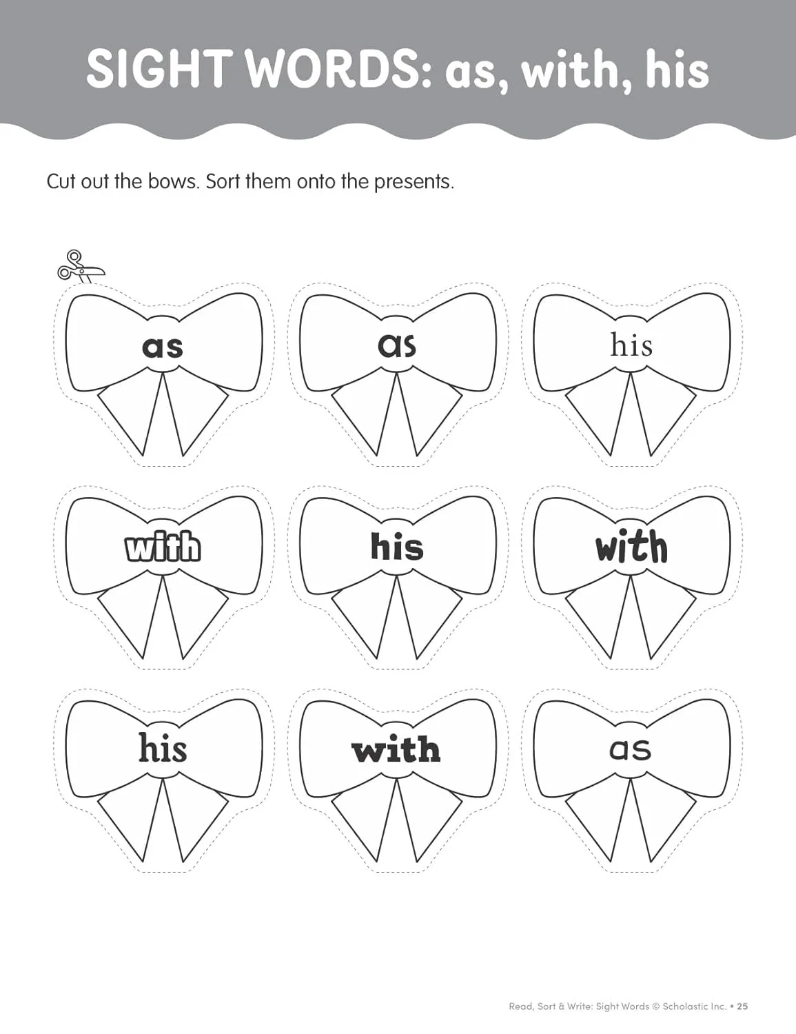 Read, Sort & Write: Sight Words: Fun, Reproducible Activities With Writing Pages That Build Essential Skills