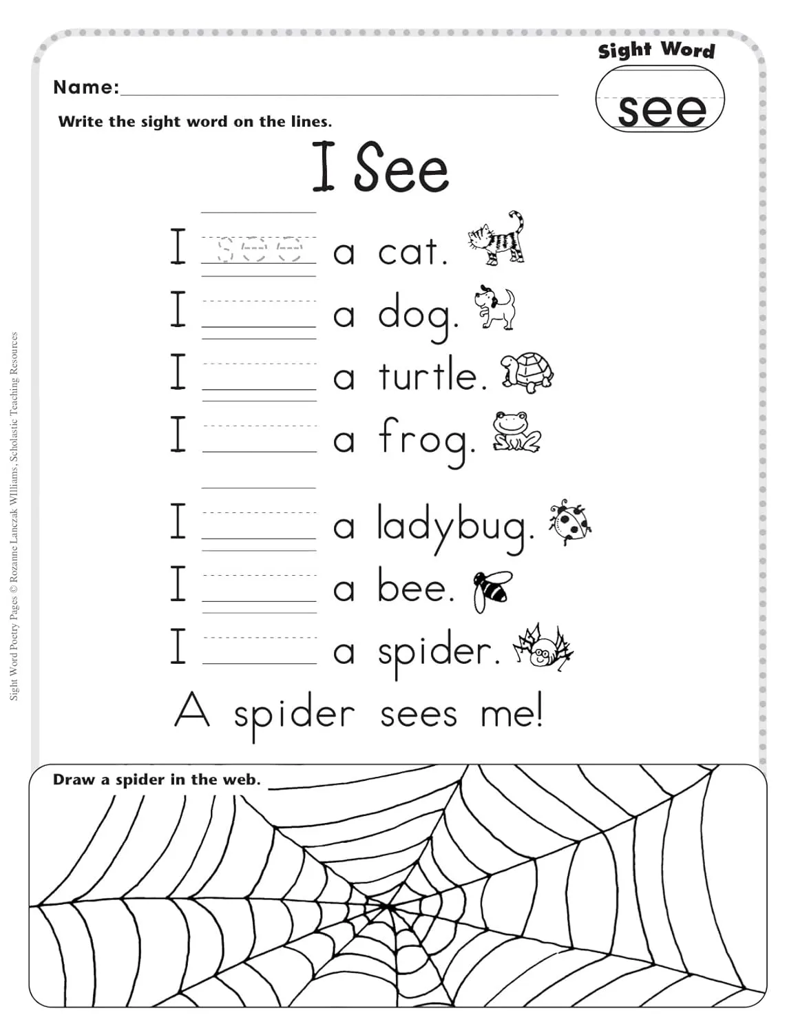 Sight Word Poetry Pages: 100 Fill-in-the-Blank Practice Pages That Help Kids Really Learn the Top High-Frequency Words