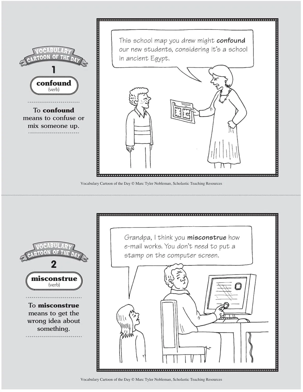 Vocabulary Cartoon of the Day: Grades 4–6: 180 Reproducible Cartoons That Help Kids Build a ROBUST and PRODIGIOUS Vocabulary