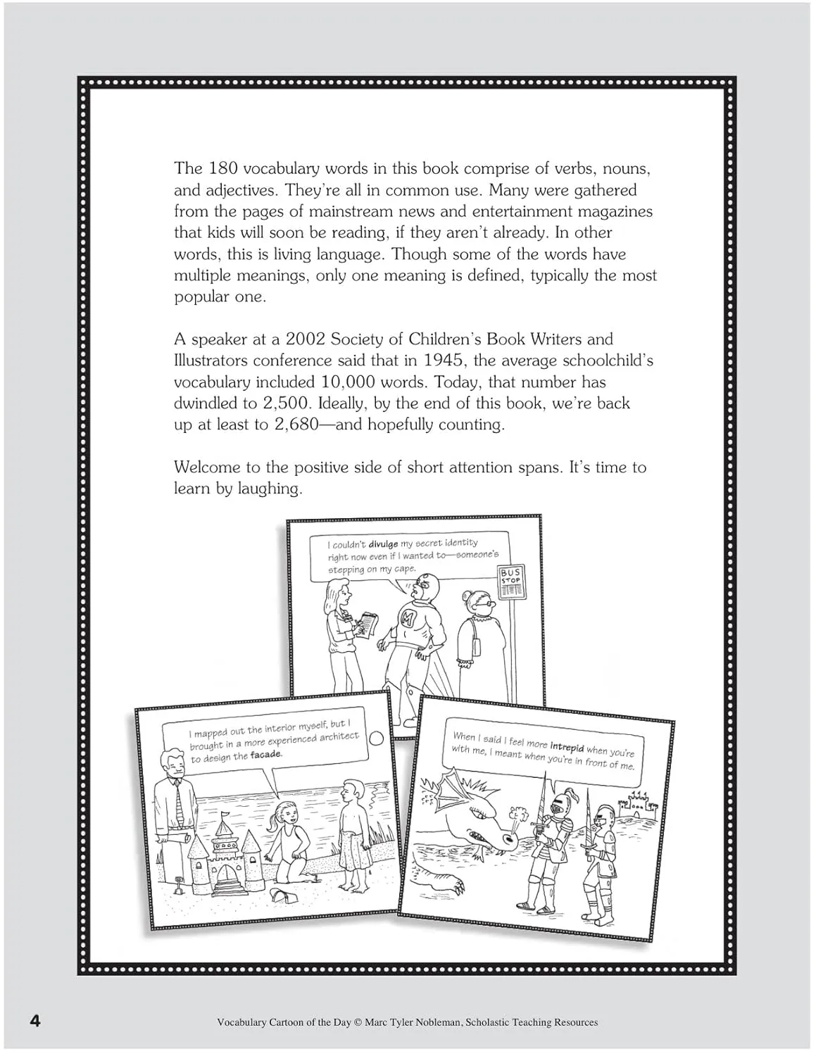 Vocabulary Cartoon of the Day: Grades 4–6: 180 Reproducible Cartoons That Help Kids Build a ROBUST and PRODIGIOUS Vocabulary
