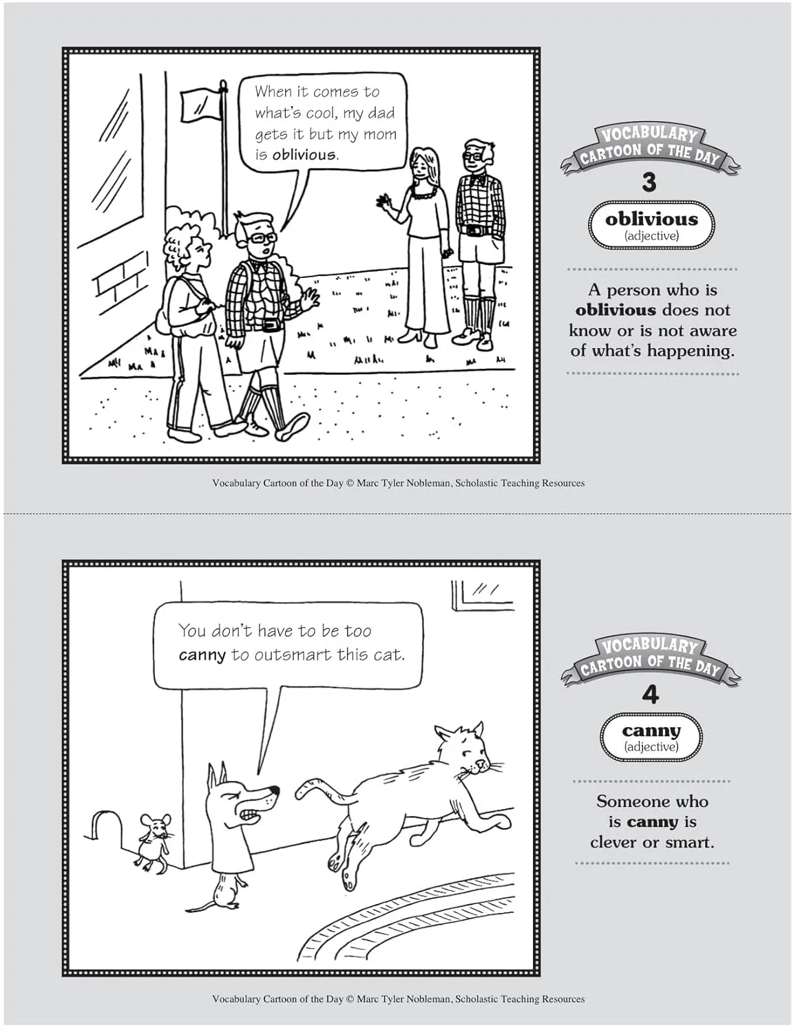 Vocabulary Cartoon of the Day: Grades 4–6: 180 Reproducible Cartoons That Help Kids Build a ROBUST and PRODIGIOUS Vocabulary
