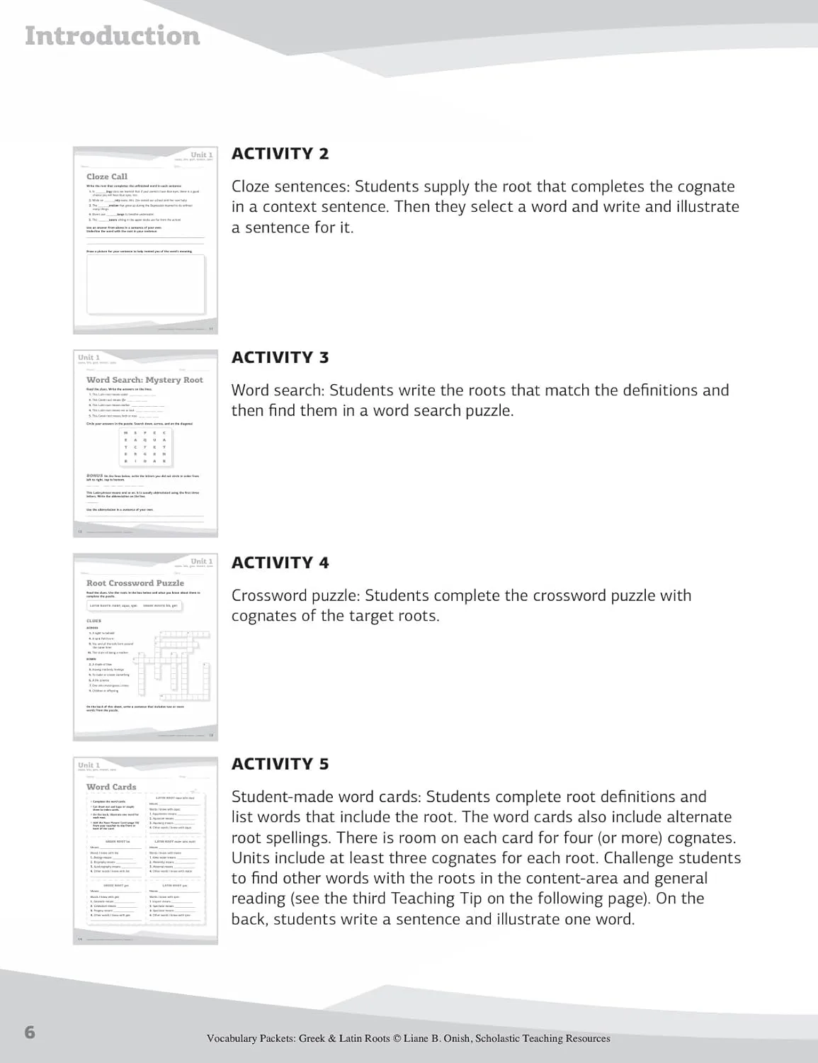 Vocabulary Packets: Greek & Latin Roots: Ready-to-Go Learning Packets That Teach 40 Key Roots and Help Students Unlock