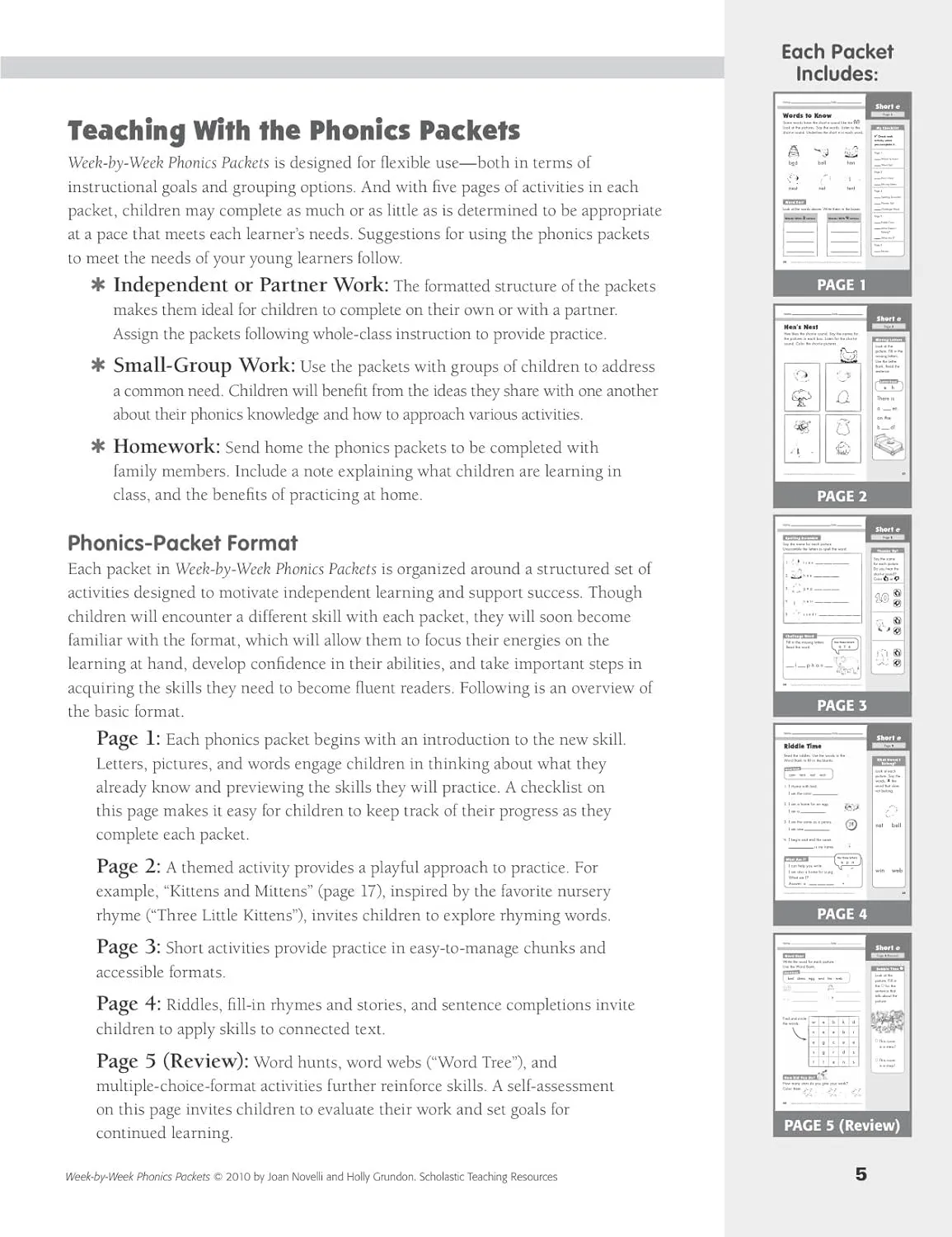 Week-by-Week Phonics Packets: 30 Independent Practice Packets That Help Children Learn Key Phonics Skills and Set the Stage