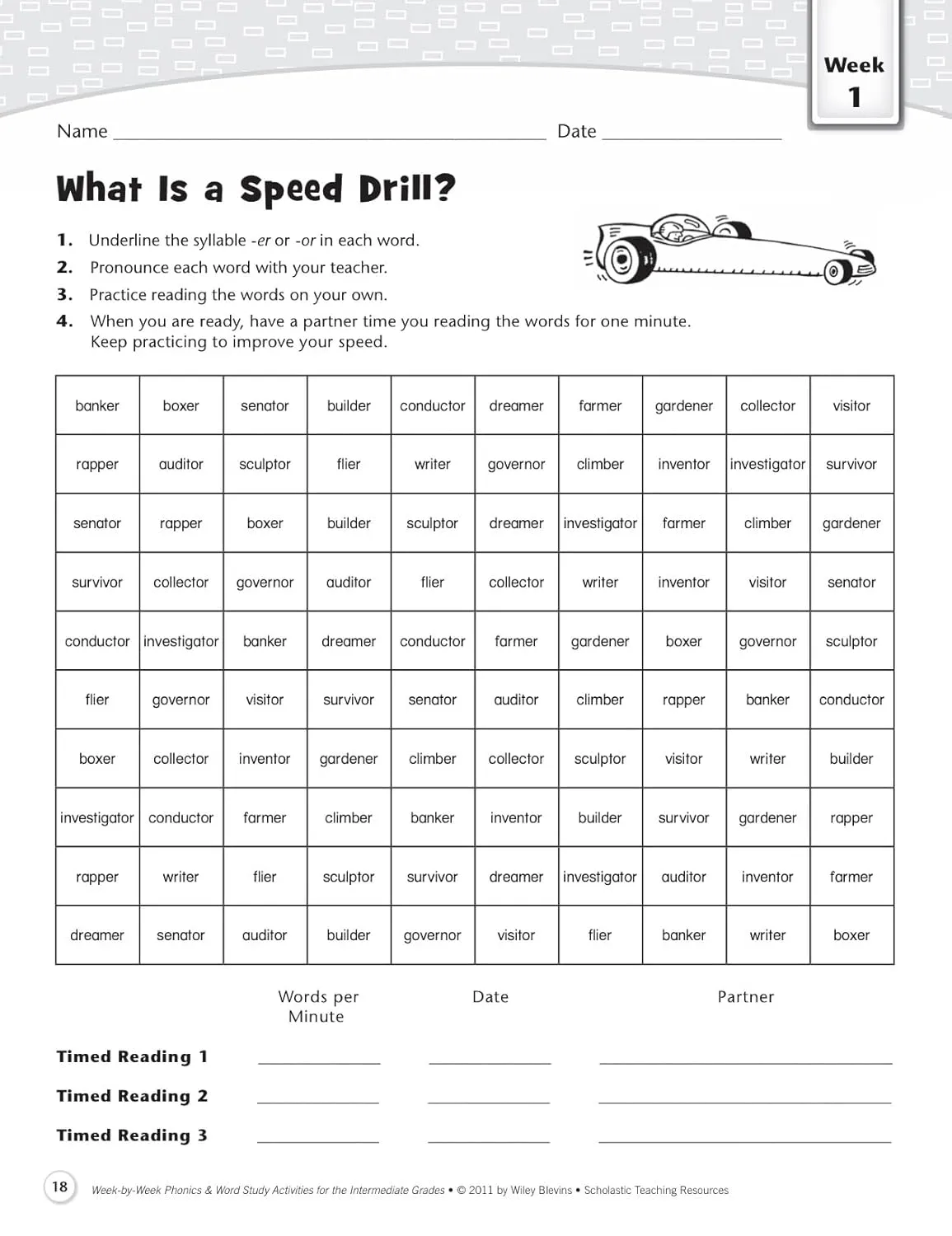 Scholastic Week By Week Phonics and Word Study for the Intermediate Grades, Grades 3-6