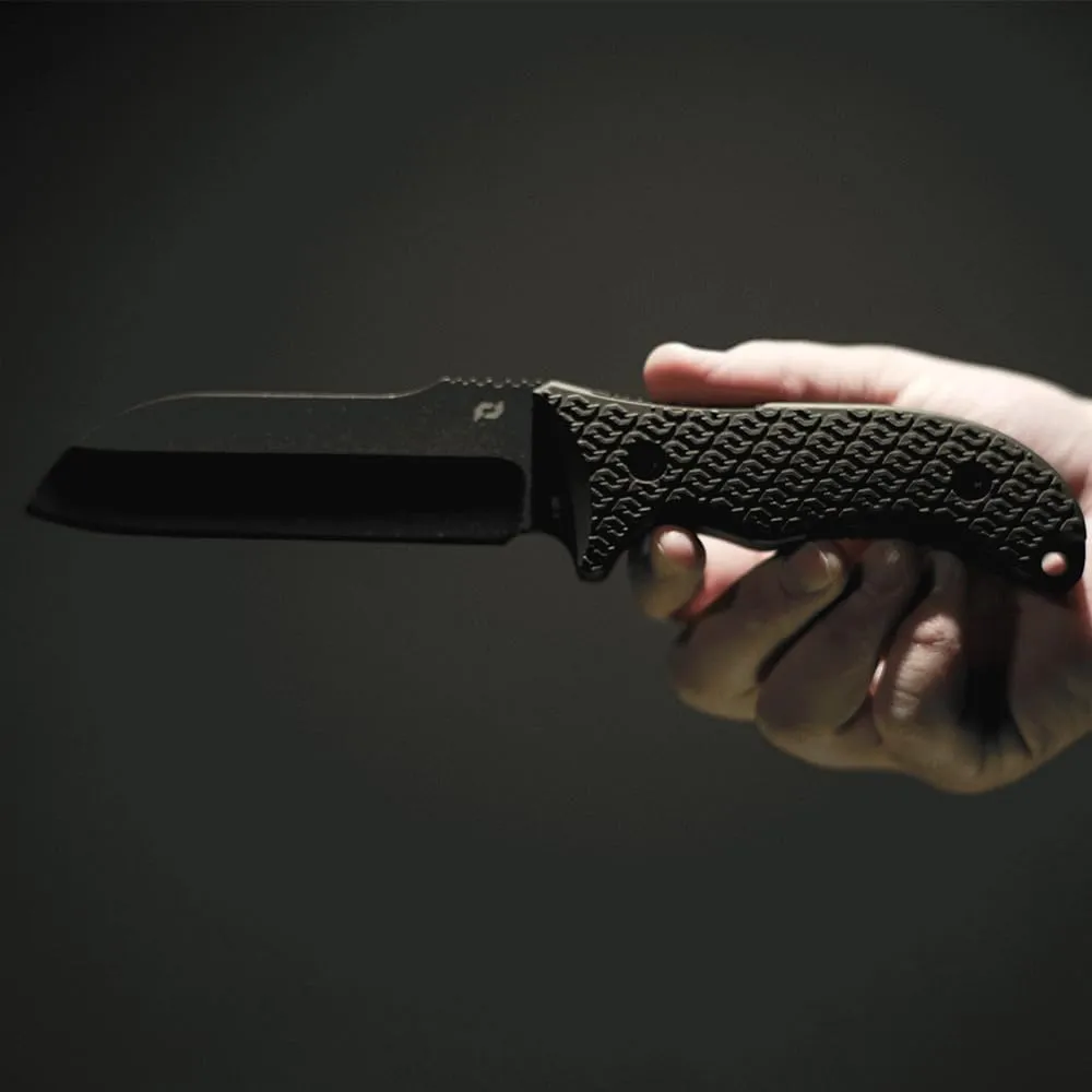 Schrade Delta Class Bedrock Sheepsfoot Fixed Blade with 10.4in Stainless Steel Blade, TPE Handle for Outdoor Survival