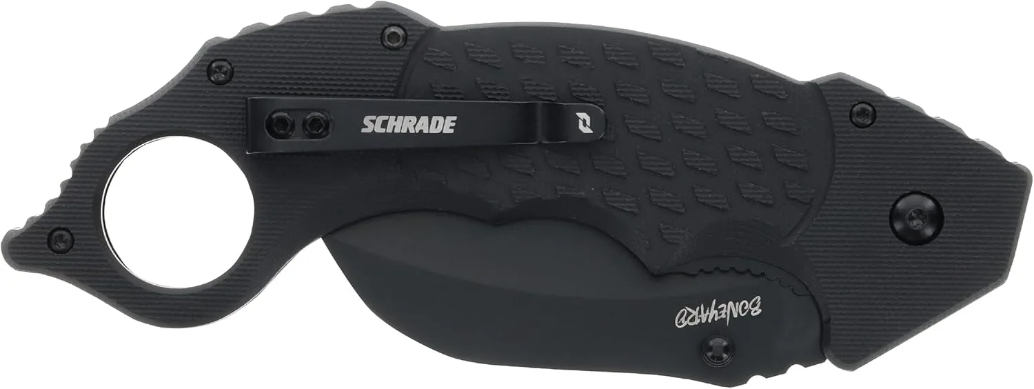 Schrade Delta Class Boneyard Folder with 9Cr18MoV High Carbon Stainless Steel for Outdoor Survival