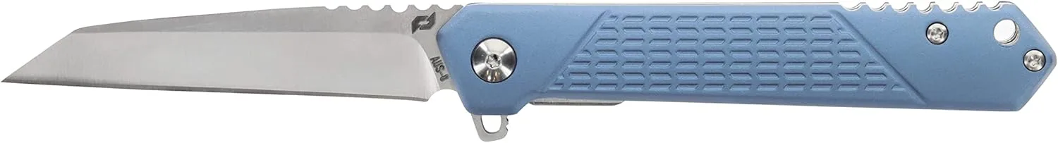 Schrade Delta Class Inert 7.5in with 3.25in AUS-8 Steel Blade and Aluminum Handle for EDC, Blue