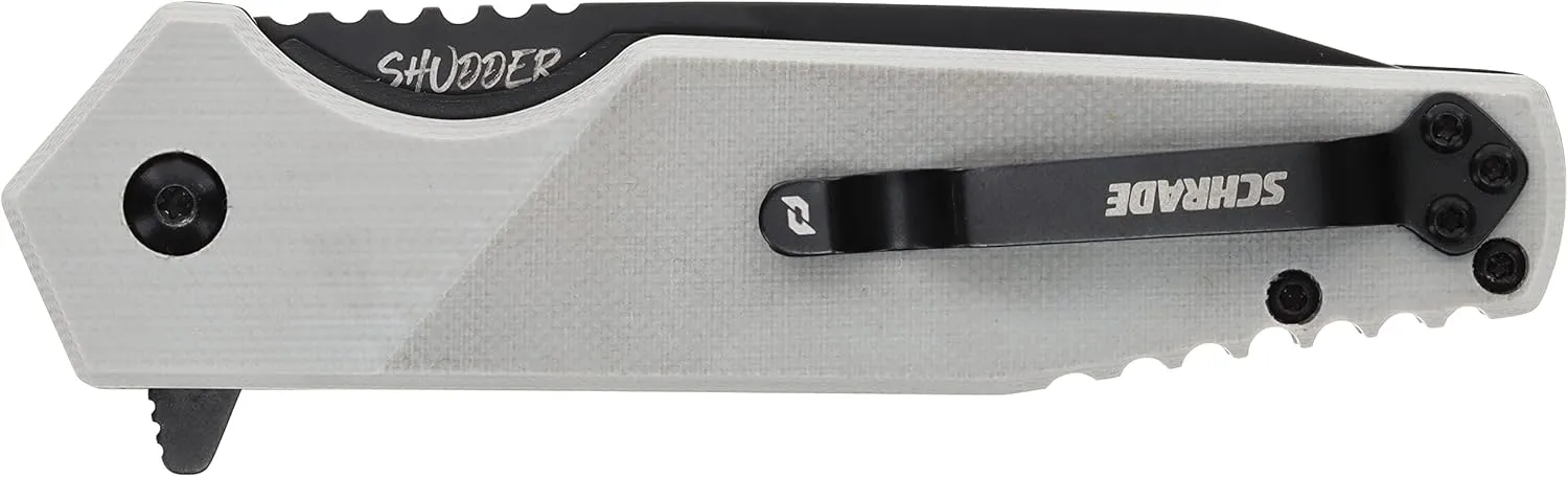 Schrade Delta Class Shudder Folder 8in with 3.5in AUS-10 Steel Blade and Aluminum Handle for EDC