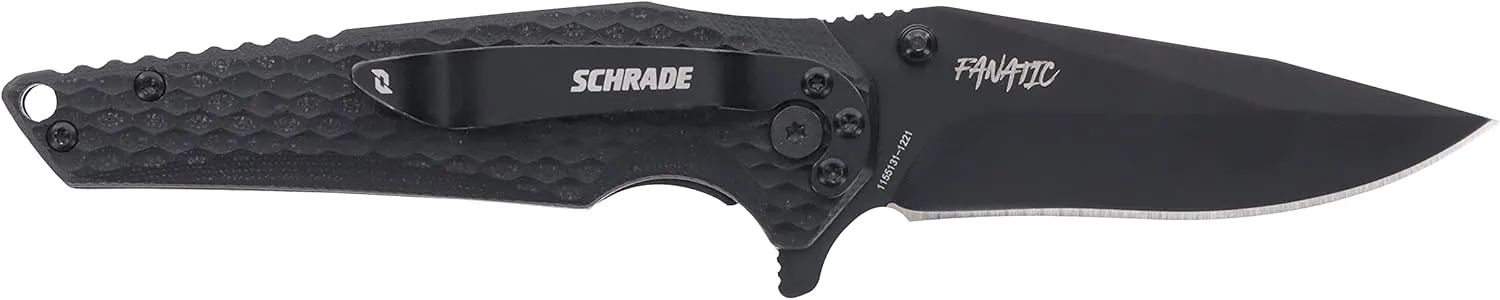 Schrade Delta Class Fanatic Folder 7.25in with 3.13in AUS-8 Steel Blade and G10 Handle for EDC