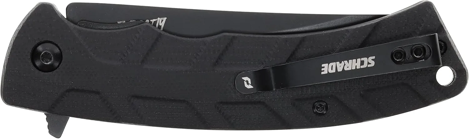 Schrade Delta Class Ferocity Folder 8in with 3.5in AUS-10 Steel Blade and G10 Handle for EDC