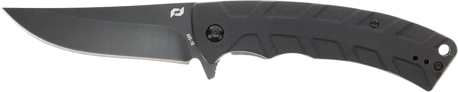 Schrade Delta Class Ferocity Folder 8in with 3.5in AUS-10 Steel Blade and G10 Handle for EDC