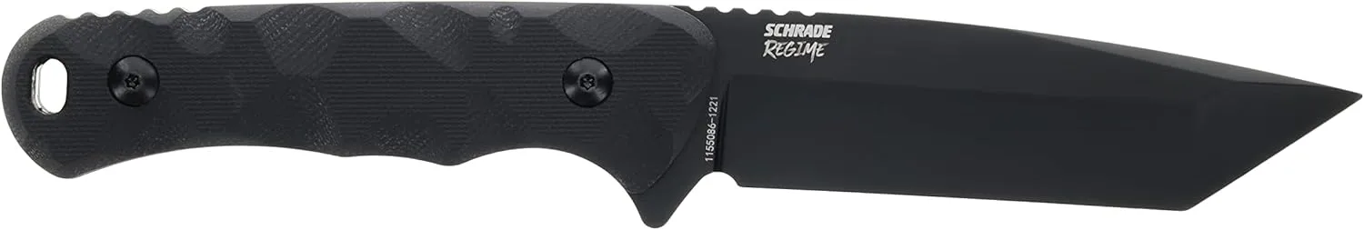 Schrade Delta Class Rigime Fixed Blade 8.5in with 3.83in AUS-8 Steel Blade and G-10 Handle for Hunting, and Bushcraft 2.0