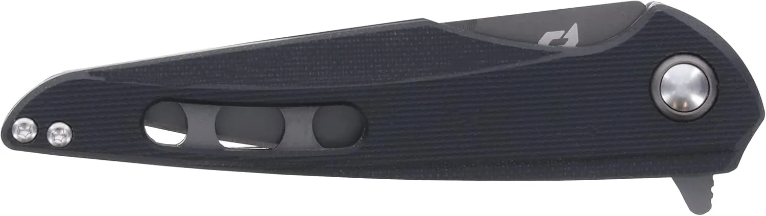 Schrade Delta Class Kinetic BLK Folder 8in with 3.5in AUS-8 Steel Blade and G10 Handle for EDC