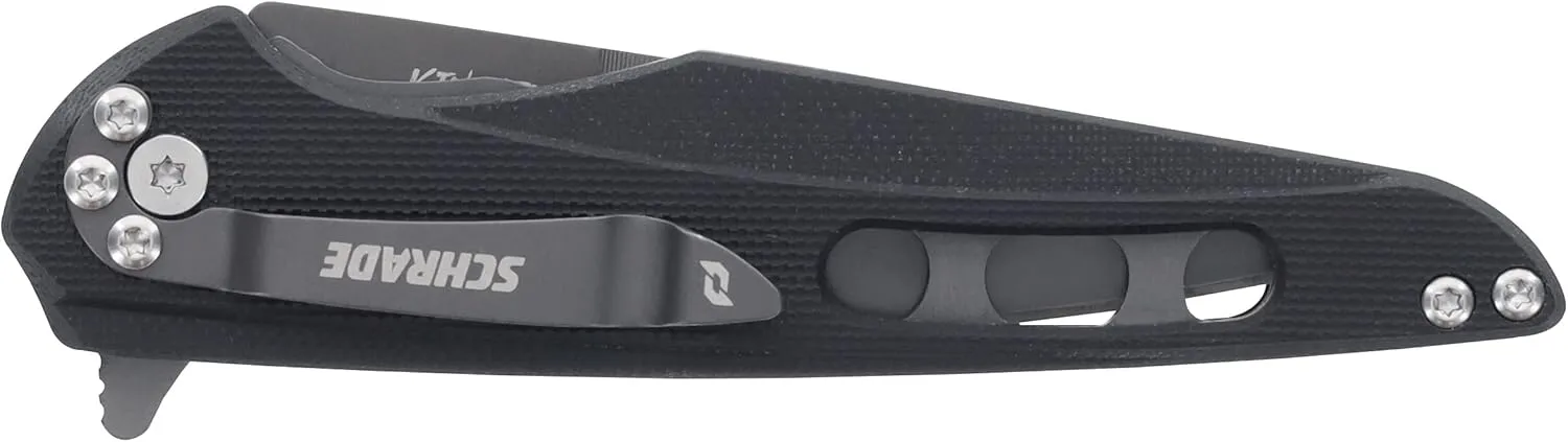 Schrade Delta Class Kinetic BLK Folder 8in with 3.5in AUS-8 Steel Blade and G10 Handle for EDC
