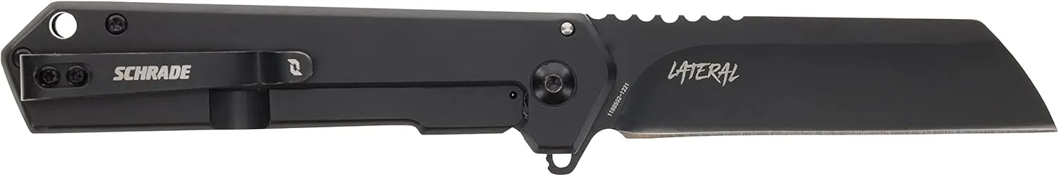 Schrade Lateral Folder with AUS-10 Steel Blade, Frame Lock Design, and G-10 Handles for Everday Carry