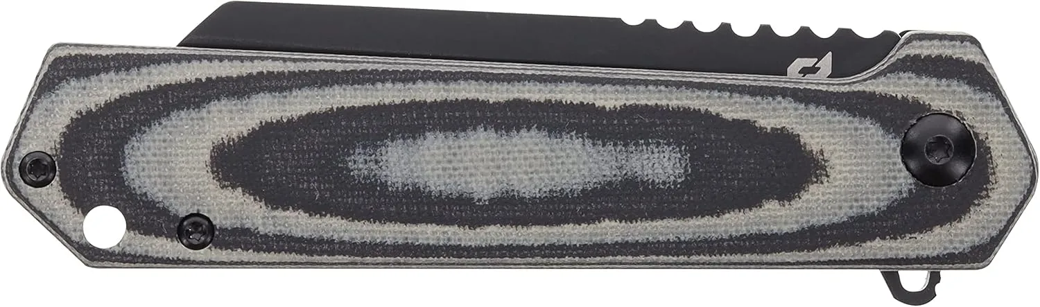 Schrade Lateral Folder with AUS-10 Steel Blade, Frame Lock Design, and G-10 Handles for Everday Carry