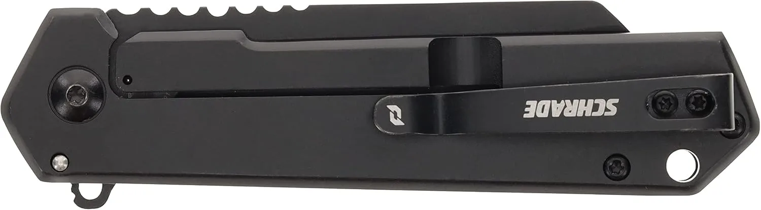 Schrade Lateral Folder with AUS-10 Steel Blade, Frame Lock Design, and G-10 Handles for Everday Carry