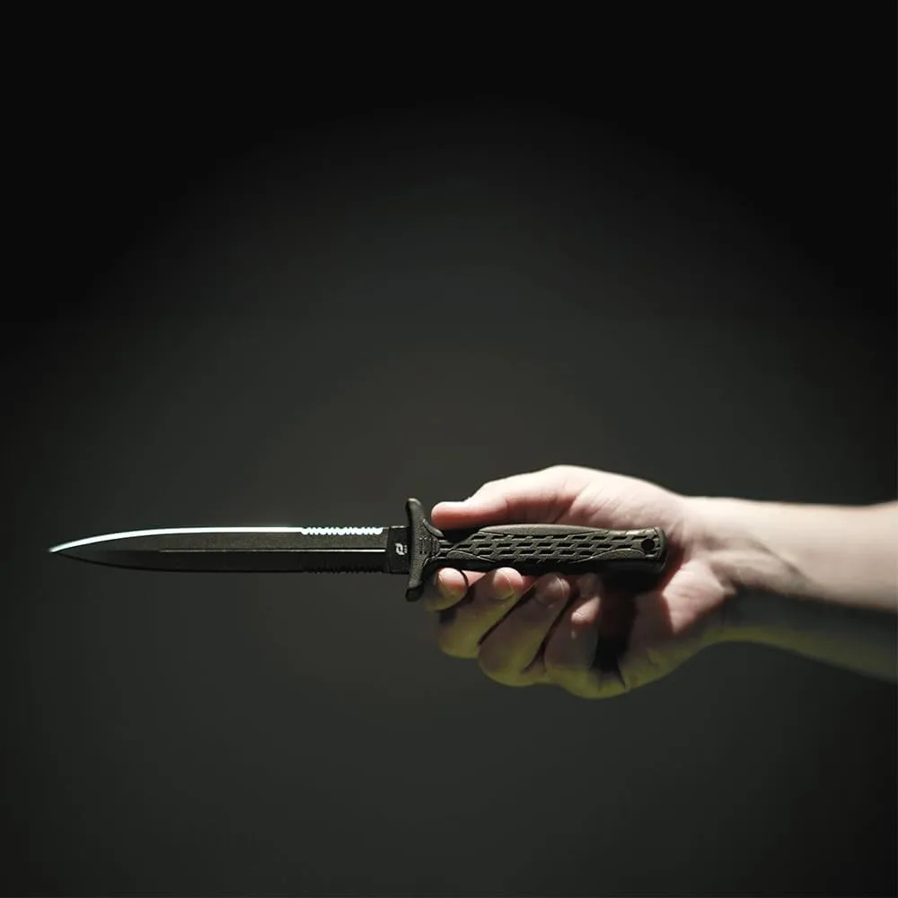 Schrade Delta Class Needle Magnum Serrated Fixed Blade with High Carbon Stainless Steel for Outdoor Survival
