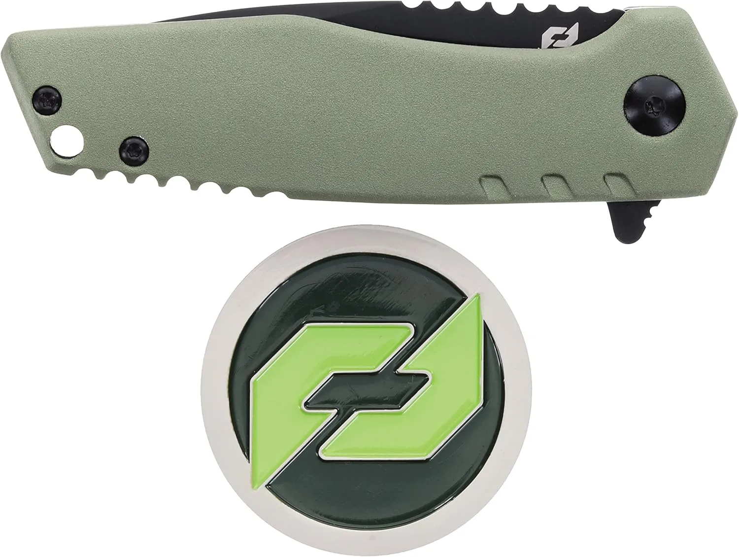 Schrade Delta Class Outback Folder 6.5in with 2.75in AUS-10 Steel Blade and Aluminum Handle for EDC,Green, Black