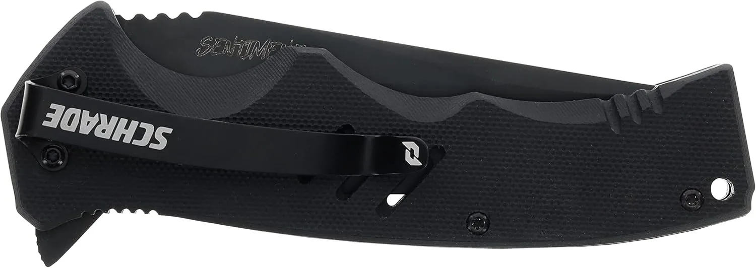Schrade Delta Class Sentiment Folder 8.63in with 3.8in AUS-8 Steel Blade and G10 Handle for EDC