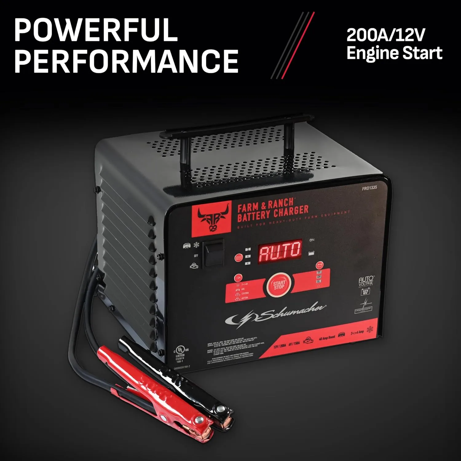 Schumacher Electric Farm & Ranch 4-in-1 6A Charger & 200A Engine Starter FR01335
