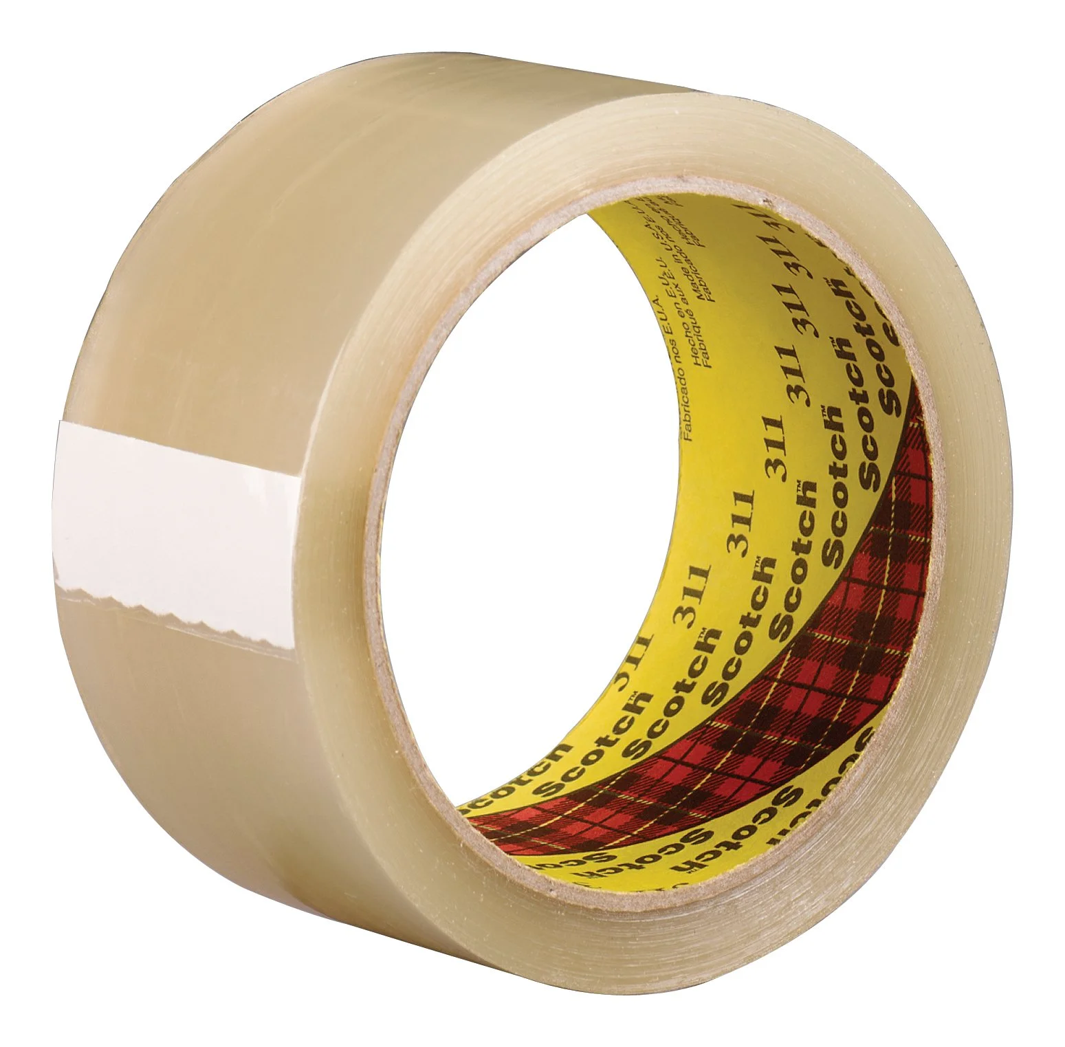 Scotch 311 Box Sealing Tape, Clear, 2 in x 110 yd, 3 in Core