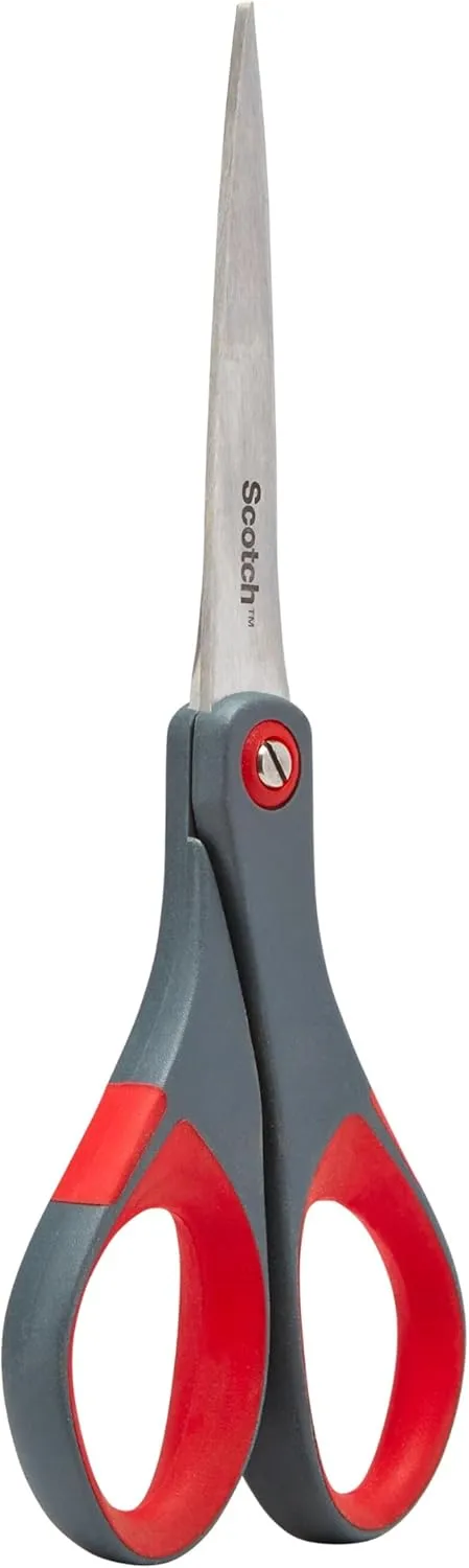 Scotch Precision Scissors, 7-Inch, Stainless Steel, Grey/Red (1447)
