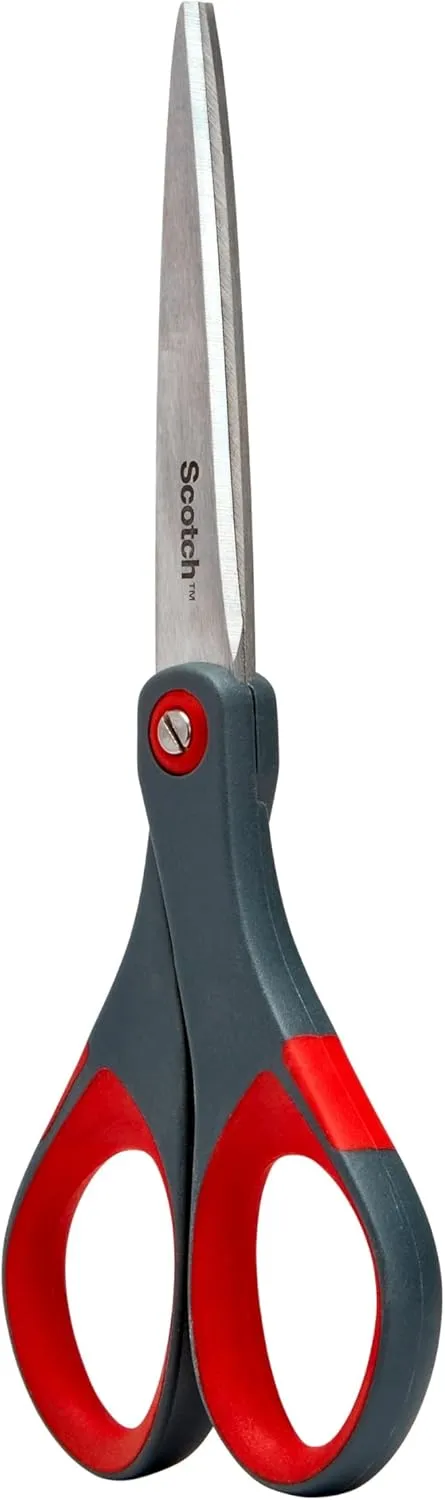 Scotch Precision Scissors, 7-Inch, Stainless Steel, Grey/Red (1447)
