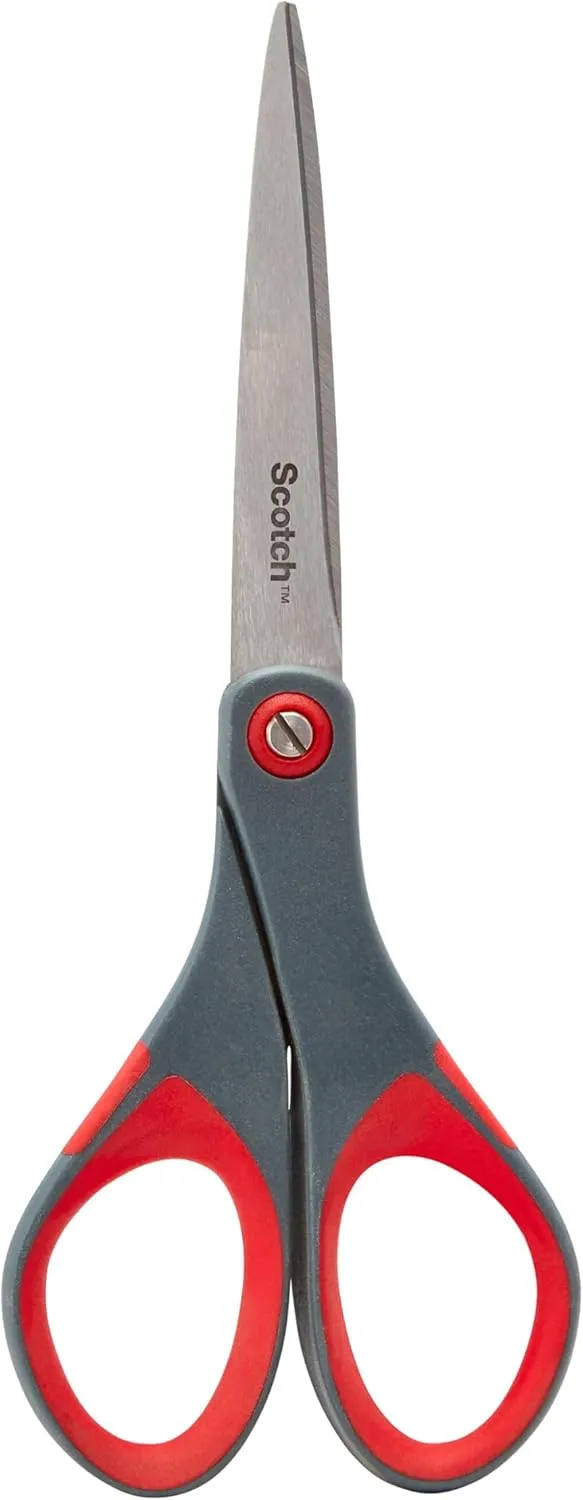 Scotch Precision Scissors, 7-Inch, Stainless Steel, Grey/Red (1447)