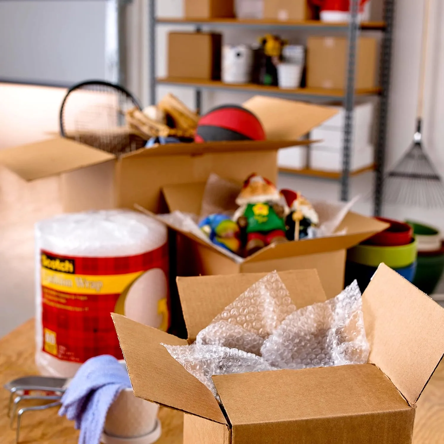 Scotch Box Lock Packaging Tape with Dispenser, 1.88 in x 800 in, Clear (195)