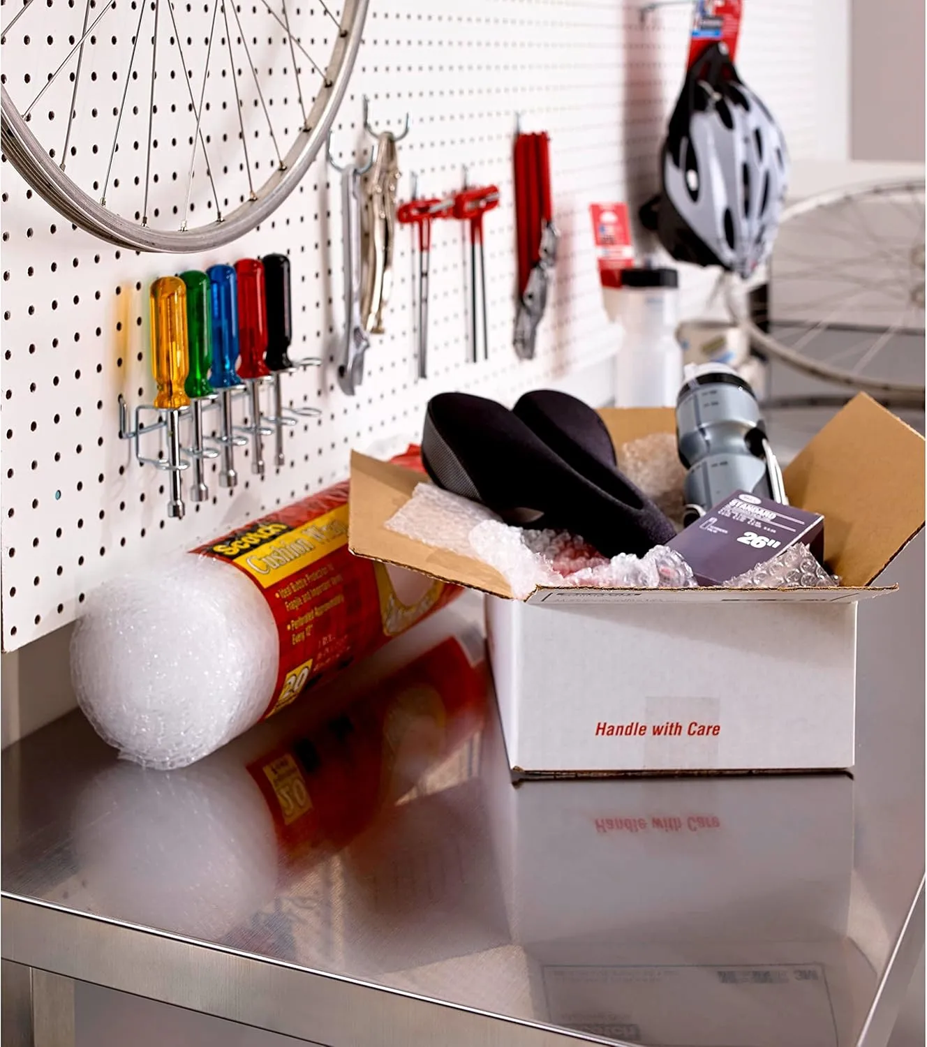 Scotch Box Lock Packaging Tape with Dispenser, 1.88 in x 800 in, Clear (195)