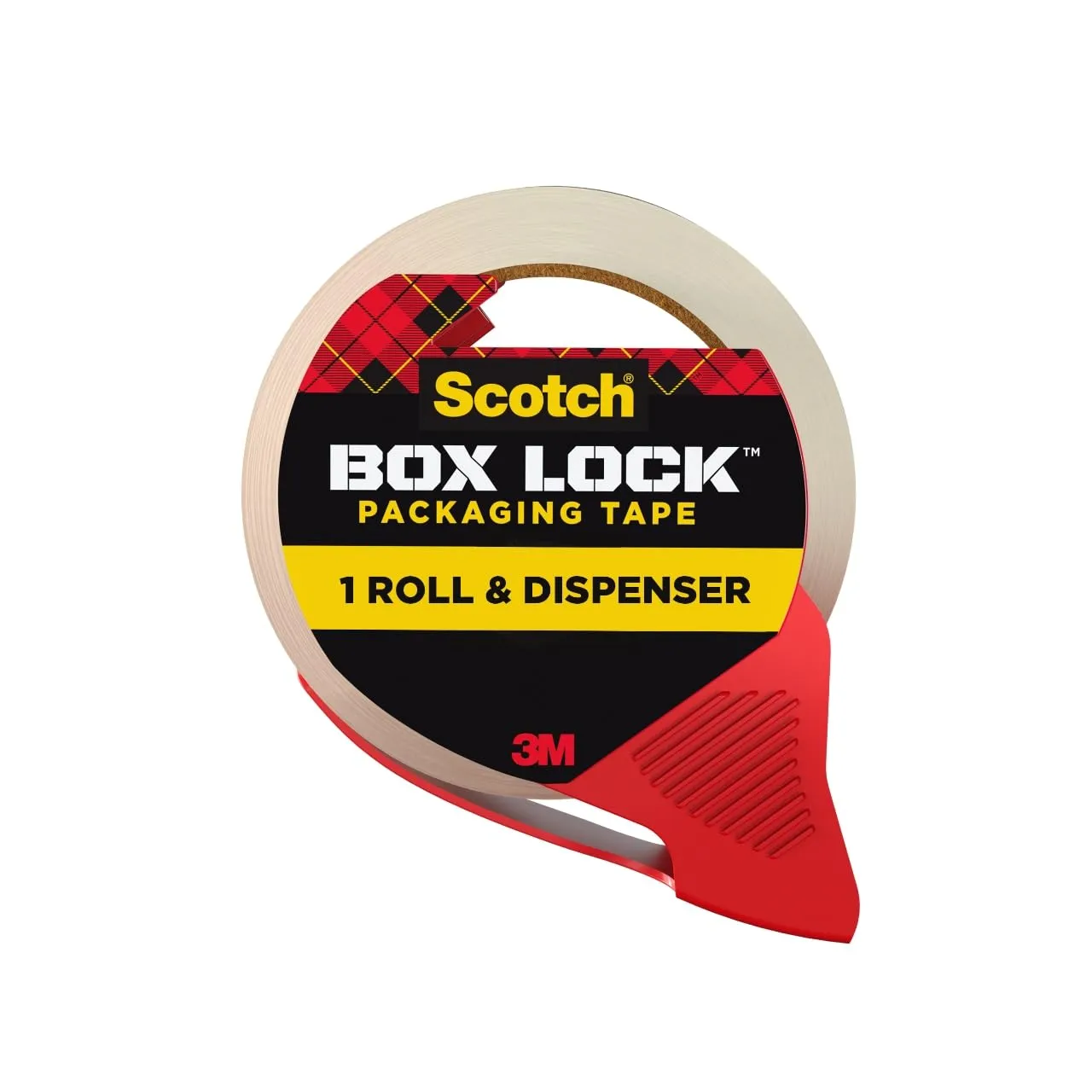 SCOTCH Box Lock Packing Tape with Refillable Dispenser, 1.88 in x 54.6 yd