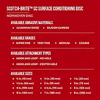 Scotch-Brite(TM) Surface Conditioning Disc, Hook and Loop Attachment, Aluminum Oxide, 3 Diameter