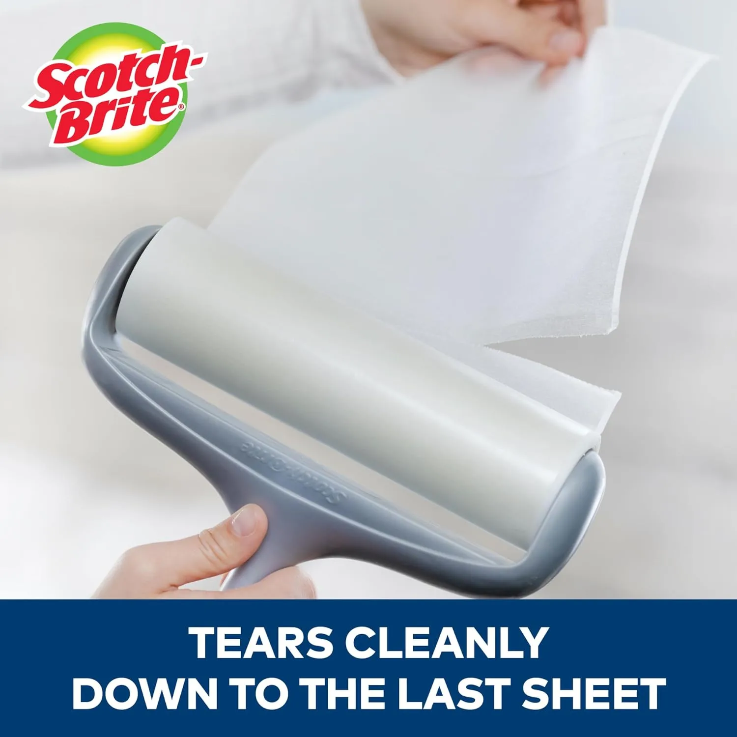 Scotch-Brite Extreme Clean Large Lint Roller Refill, 8 in., 1 Pack, 60 Adhesive Sheets