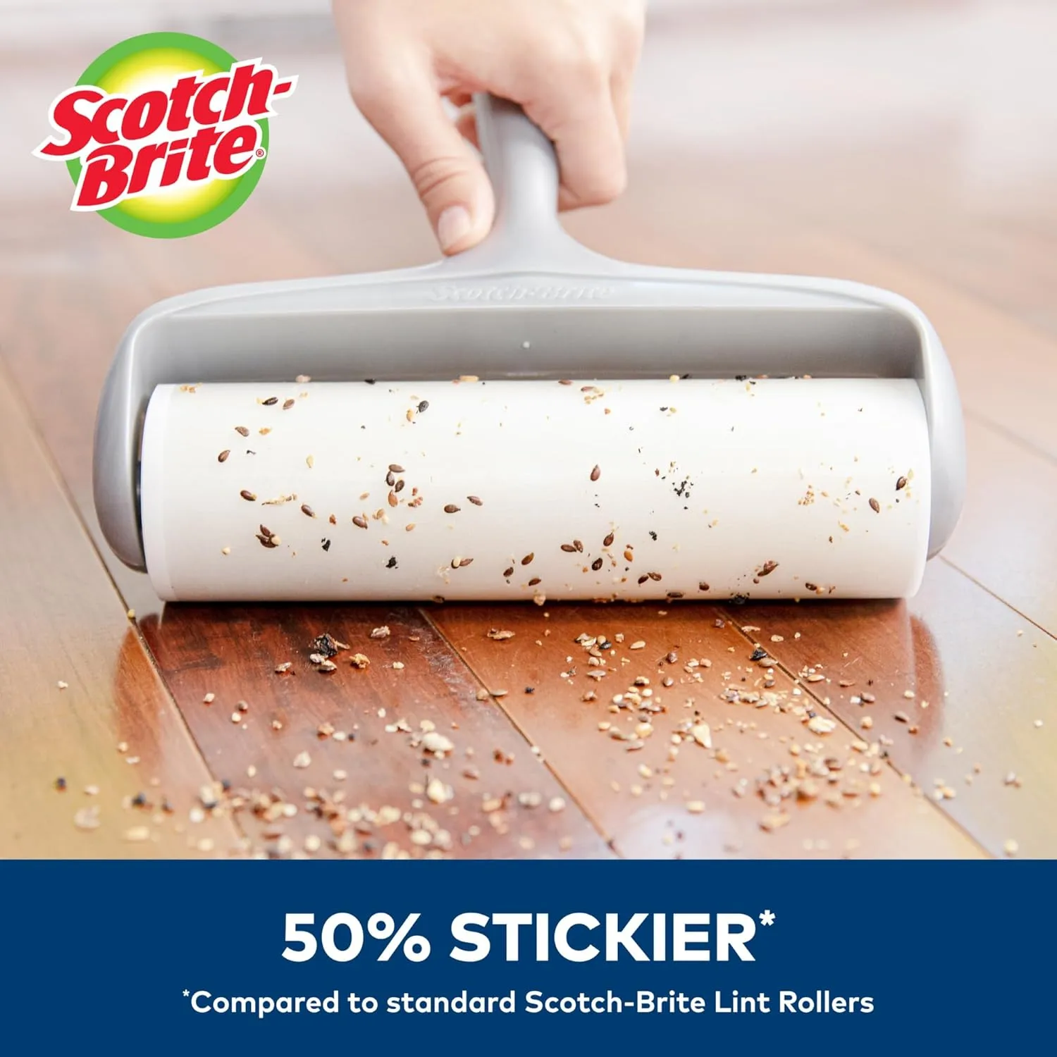 Scotch-Brite Extreme Clean Large Lint Roller Refill, 8 in., 1 Pack, 60 Adhesive Sheets