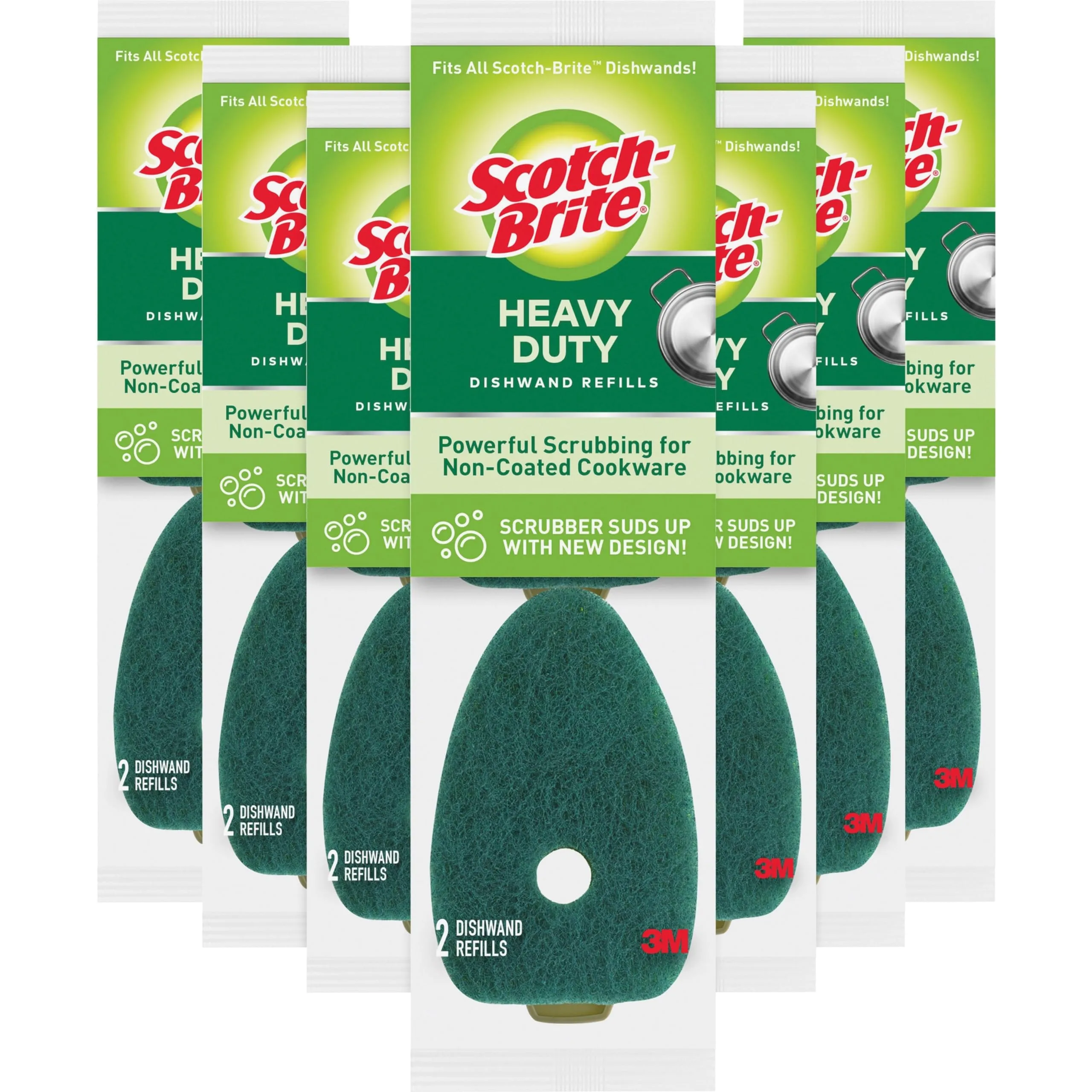 Scotch-Brite Heavy Duty Dishwand Refills, Fits All Scotch-Brite Dishwands, 14 Refills
