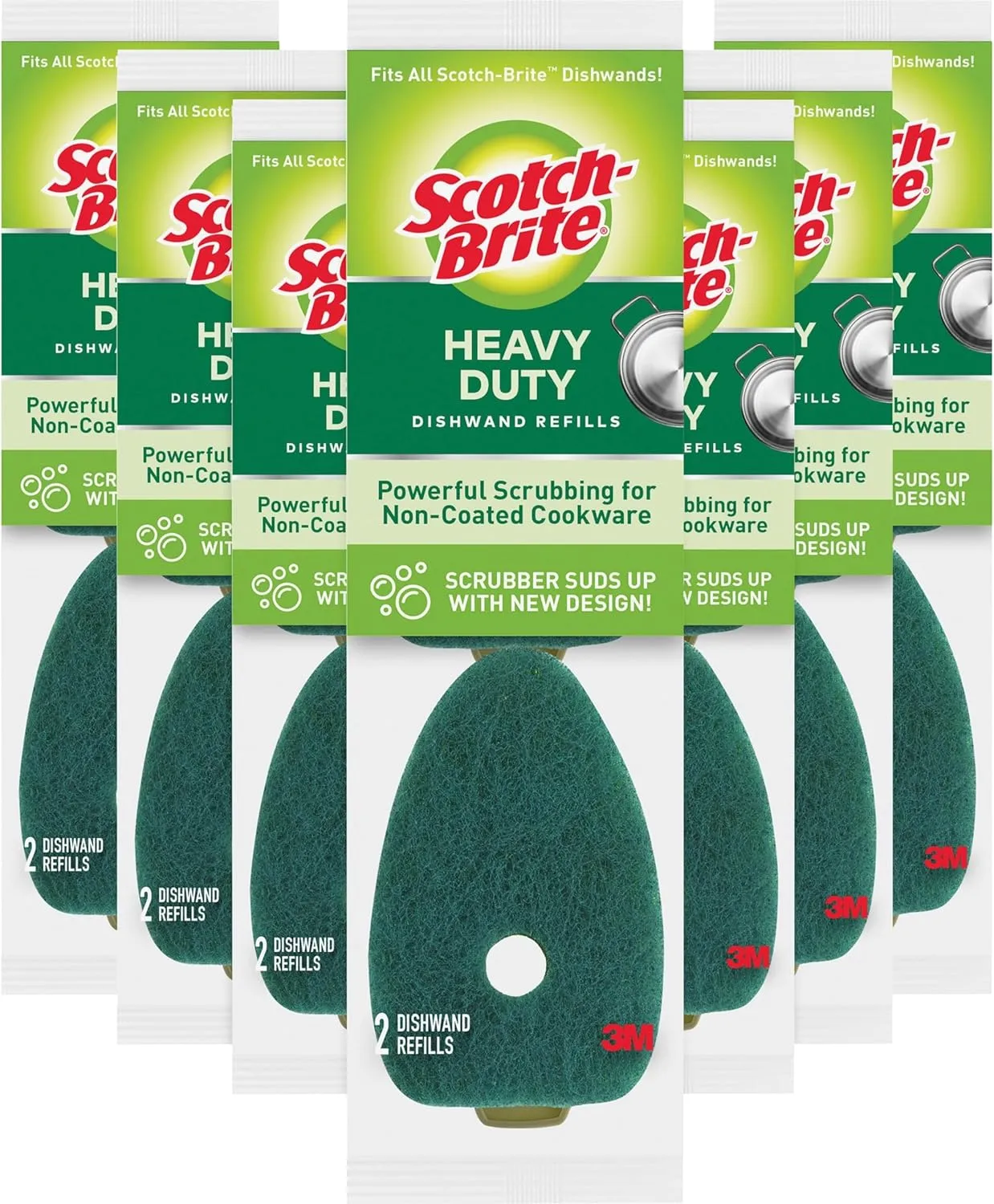 Scotch-Brite Heavy Duty Dishwand Refills, Fits All Scotch-Brite Dishwands, 14 Refills