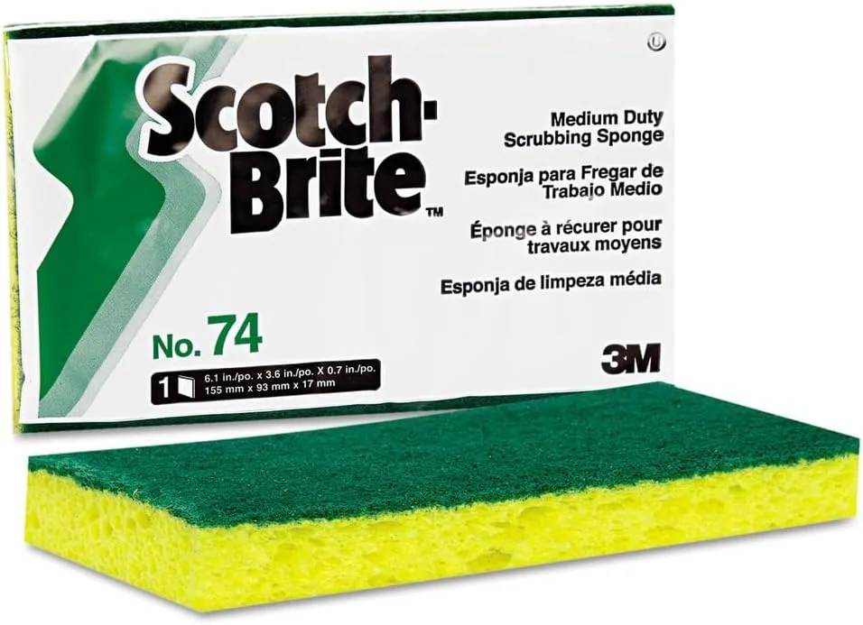 Scotch-Brite Medium Duty Scrub Sponge 74 - 6.1 in x 3.6 in x 0.7 in