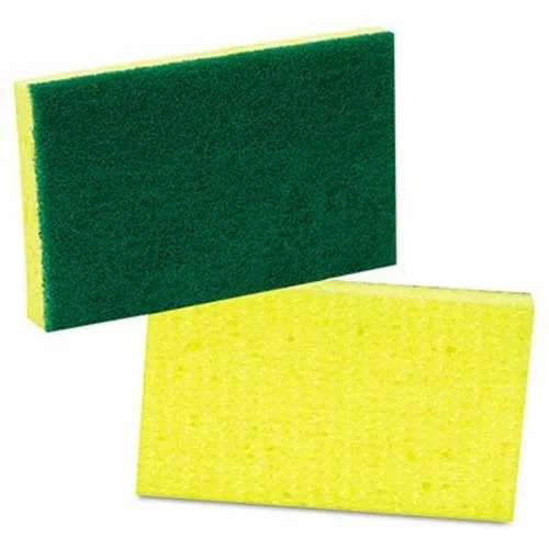 Scotch-Brite Medium Duty Scrubbing Sponge, 20/Carton, Yellow/Green