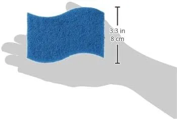 Scotch-Brite No Scratch Scrub Sponges, Blue, 3 Pack (8/Carton) 2.8 x 4.5 x 0.7 in