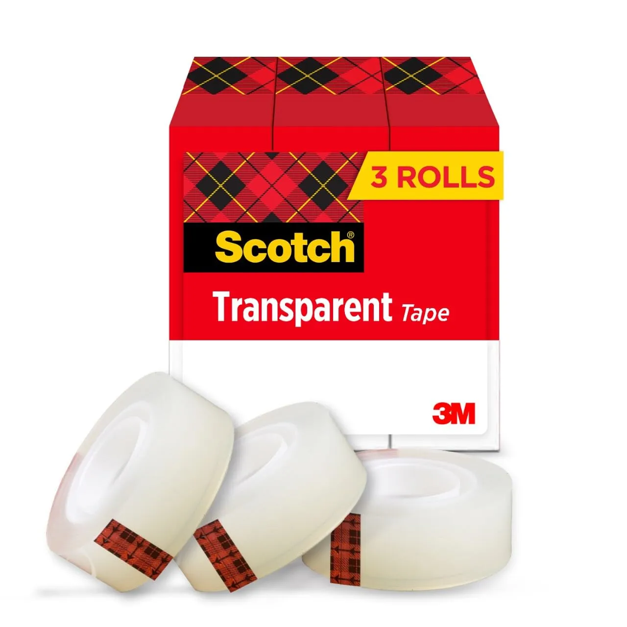 SCOTCH Transparent Tape, 3/4 in x 1000 in, Clear