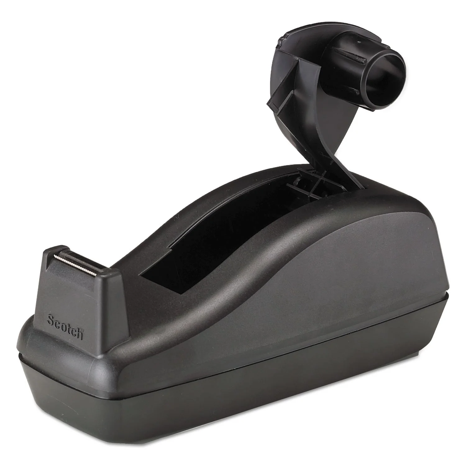 Scotch Deluxe Desktop Tape Dispenser, Black, for 1 Inch Core Tapes (C-40)