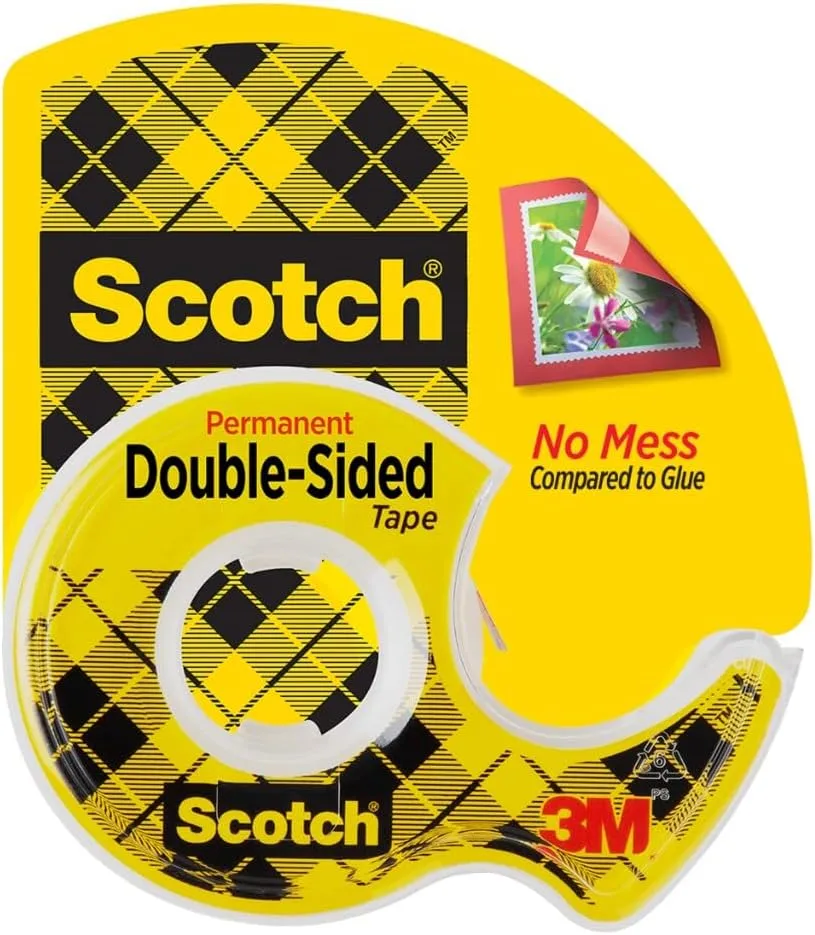 Scotch Double-Sided Tape With Handheld Dispenser, 1/2in x 248in, Clear