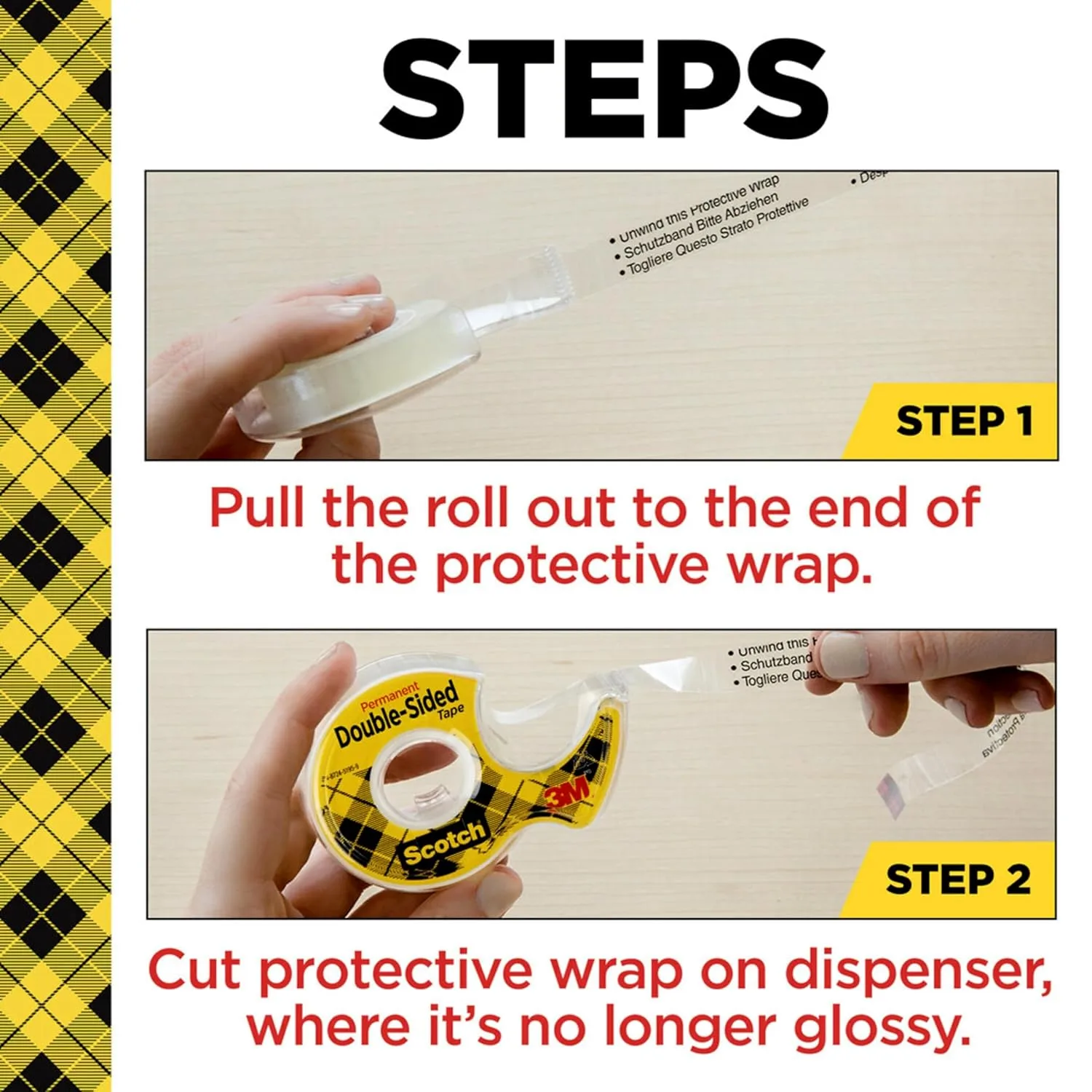 Scotch Double Sided Tape, Permanent, 2 Rolls, 3/4 in x 1296 in