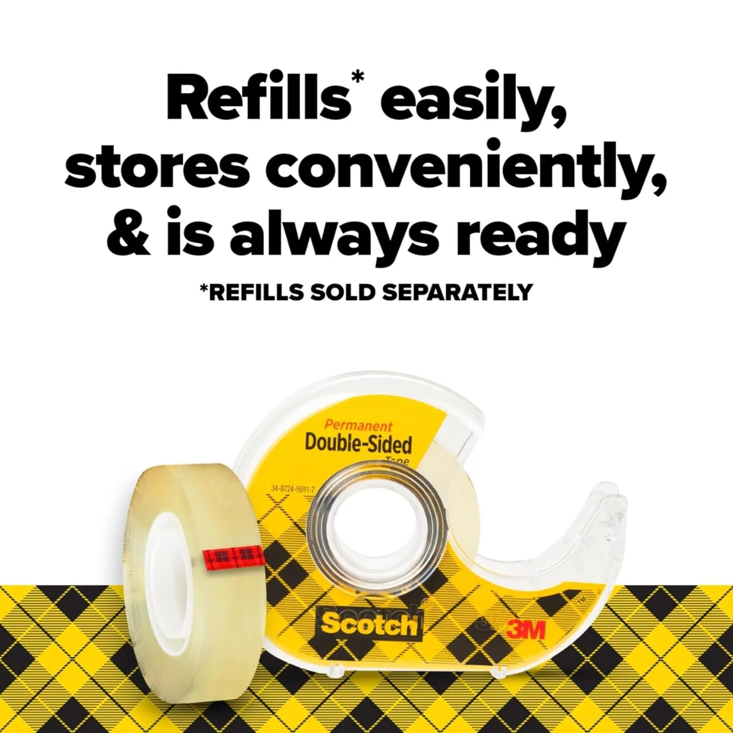 Scotch Photo Safe Double-Sided Tape, 1/2 Inch x 400 Inches, Clear, Acid-Free Permanent Adhesive