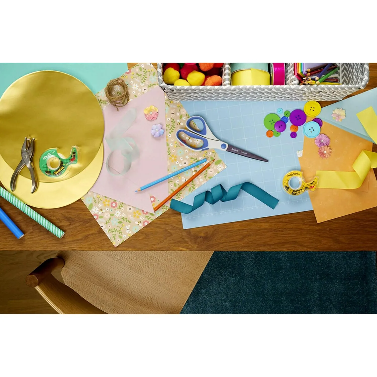 Scotch Double Sided Tape, Permanent, 2 Rolls, 3/4 in x 1296 in